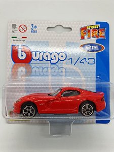 Miniatura Dodge Viper GTS Vermelho - Escala 1/43 - Burago