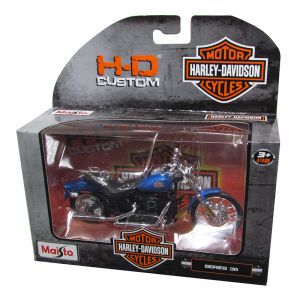 Miniatura Harley Davidson 2002 FXSTB Night Train Azul - Escala 1/18 - Maisto