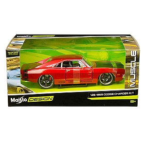 Miniatura 1969 Dodge Charger R/t - Escala 1/25 - Maisto Design Muscle