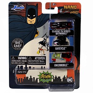 Jada Toys Nano Pack - Batman: The Classic TV Series - 3 miniaturas
