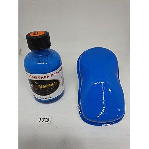 Tinta Cor Sólida para Customização de Miniaturas - TINTA POLIÉSTER AZUL ROYAL Nº 173