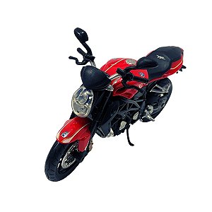 Miniatura Moto MV Agusta Brutale 1090 R Vermelho Escala 1/12 Maisto