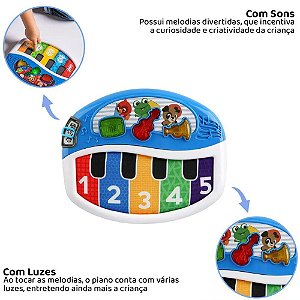 PIANO DISCOVER & PLAY COM SOM E LUZES - 3M+ - BABY EINSTEIN