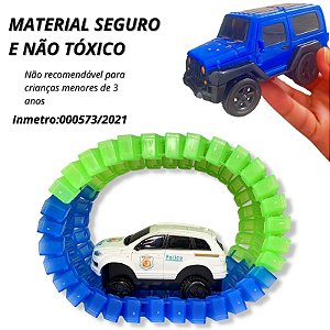 Pista De Carrinho Montável Acompanha 2 Carrinhos Elétricos