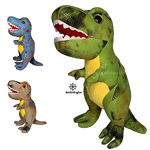 Dinossauro Tiranossauro Rex De Pelúcia Macio Antialérgico 26cm