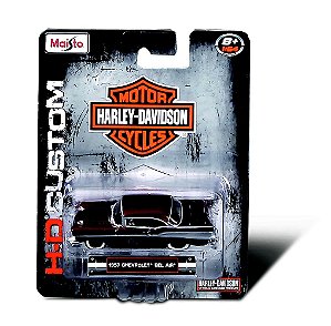 1:64 - 1957 CHEVROLET BEL AIR - CARROS SORTIDOS HARLEY DAVIDSON