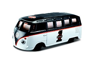 1:64 - VOLKSWAGEN VAN SAMBA (KOMBI) - CARROS SORTIDOS HARLEY DAVIDSON