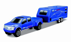 1:64 - FORD PERFOMANCE PICK UP + TRAILER - FRESH METAL HEARTLAND HAULERS ASMT.