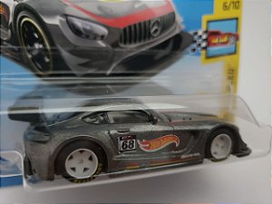 1:64 2016 MERCEDES AMG GT3 CINZA - COM RODAS DE BORRACHA CUSTOMIZADAS