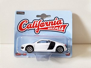 MINIATURA AUDI R8 V10 - BRANCO - ESCALA 1/64