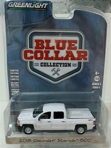 Miniatura Chevrolet Silverado 1500 2018 - Blue Collar - Escala 1/64