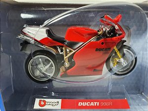 Miniatura Moto Ducati 998R - Escala 1/18 - Burago