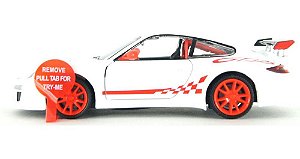 Miniatura Porsche GT3 em Metal com Som de Motor e Luz - California Action
