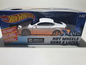 Miniatura Bentley Continental GT V8 - Hot Wheels - Escala 1/32 C/ Som e Luz