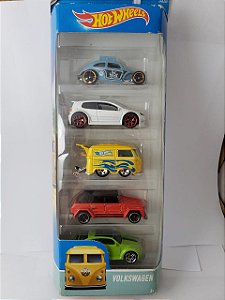 Pack com 5 Miniaturas Hot Wheels - Carros Volkswagen