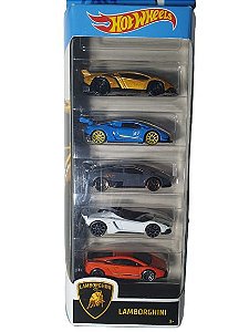Pack com 5 Miniaturas Hot Wheels - Lamborghini