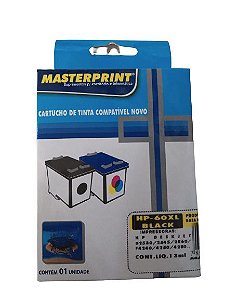 CARTUCHO DE TINTA HP-60XL BLACK (MASTERPRINT)