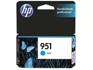 Cartucho HP 951 Ciano Original (CN050AB) Para HP Officejet Pro 8600, 8600 Plus, 8610, 8620, 276dw, 8100, 251dw CX 1 UN