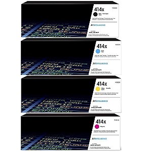 KIT 4 TONER HP 414x W2020X/W2021X/2022XC/W2023X AS 4 CORES ORIGINAL