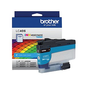 Cartucho de Tinta Brother LC406CS LC406C Ciano | MFCJ6955DW MFCJ5955DW MFCJ4535DW | Original