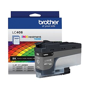 Cartucho de Tinta Brother LC406BKS LC406BK Preto | MFCJ6955DW MFCJ5955DW MFCJ4535DW | Original