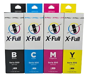 KIT TINTA PARA 504/544 PRETO, CIANO, MAGENTA E AMARELO-70ML XFULL(Bico Dosador) 4x70ml