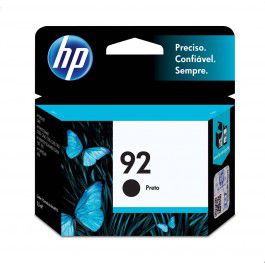 Cartucho de tinta hp 92  preto original hp - 5ml