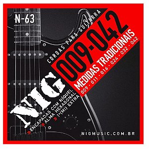 Encordoamento Para Guitarra Nig 009/042 Tradicional N63