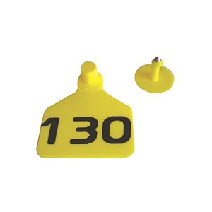 Brinco Grande Amarelo Com Numero 0/50-100/151 Caixa 50 UND