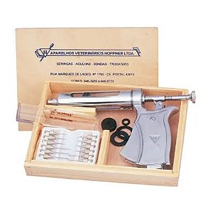 Seringa Veterinaria Hoppner Tipo Pistola Automatica com Estojo R113 (Emb. contem 1un. de 50ml)