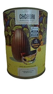 Ovo 50%  recheado com caramelo de maracujá.
