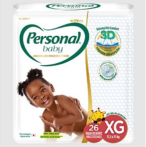 Fralda Infantil Personal Baby Premium Protection tamanho XG com 26 unidades