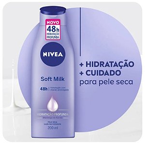 Loção Deo-Hidratante Nivea Soft Milk Hidratação Profunda 200ml -  4118