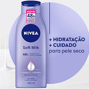Loção Deo-Hidratante Nivea Soft Milk Hidratação Profunda 400ml -  4117