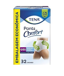 Roupa Íntima Tena Pants Confort tamanho G/EG com 32 unidades
