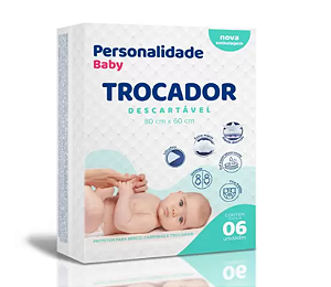 Trocador Descartável Personalidade Baby contém 6 unidades 80x60cm - 2589
