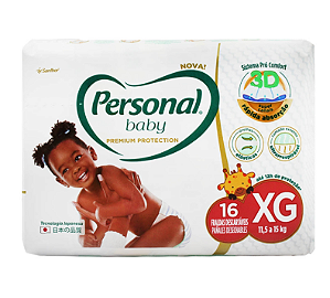 Fralda Roupinha Personal Baby Total Protect tamanho G com 44