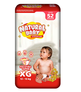 Fralda Infantil Natural Baby Premium tamanho SXG com 50