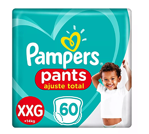 Fralda Roupinha Pampers Pants Ajuste Total tamanho XXG com 60 unidades