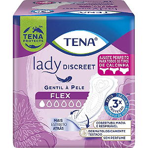 Protetor Diário Tena Lady Discreet Flex contém 15 unidades