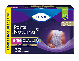 Roupa Íntima Tena Pants Noturna Tamanho G/EG com 32 unidades