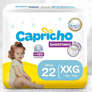 Fralda Capricho Shortinho Roupinha tamanho XXG com 22 unidades