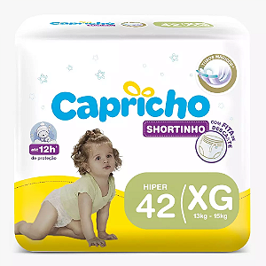 Fralda Capricho Shortinho tamanho XG com 42 unidades