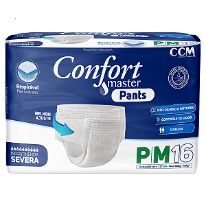 Roupa Intima Confort Master Pants P/M com 16 unidades