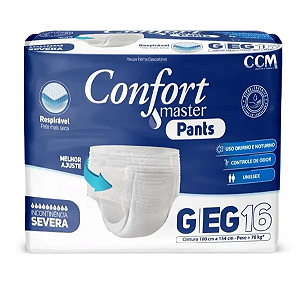Roupa Intima Confort Master Pants G/EG com 16 unidades
