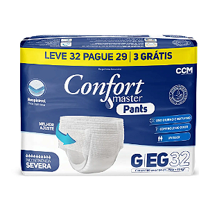 Roupa Intima Confort Master Pants G/EG com 32 unidades