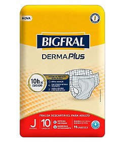 Fralda Geriátrica Bigfral Derma Juvenil com 10 unidades