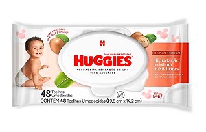 Toalha Umedecida Huggies Hidratação e Nutrição com 48 unidades 19,5cm x 14,2cm
