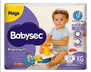 Fralda Infantil BabySec Premium tamanho XG com 24 unidades