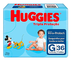 Fralda Infantil Huggies Tripla Proteção tamanho G com 36 unidades